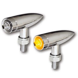 Coppia frecce led Highsider Mono con alloggio cromo