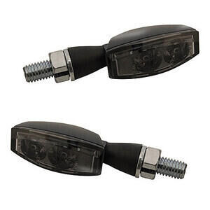 Coppia frecce led Highsider Blaze nero opaco con luce posizione fumè