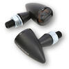 Coppia frecce led Highsider Apollo Bullet nero con fanalino posteriore fumè