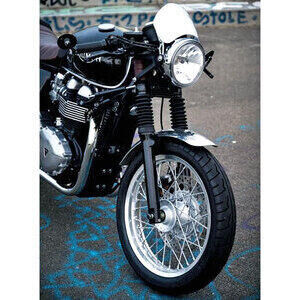 Motorcycle headlight fairing Motone Airblade micro alu polished
