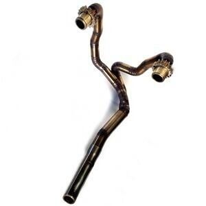 Collettore di scarico per Moto Guzzi Serie Grossa kit 2 in 1 inox
