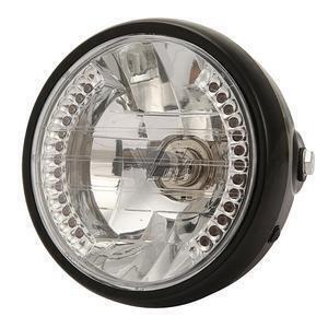 Faro anteriore 6'' Modern alogeno con frecce led nero