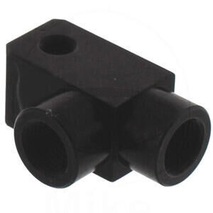 Ripartitore di frenata 2 vie 90° M10x1 alluminio nero
