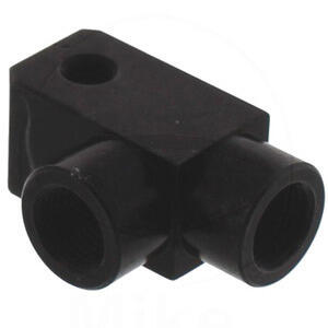 Ripartitore di frenata 2 vie 90° M10x1 alluminio nero