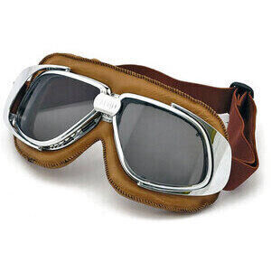 Maschera moto Bandit Classic marrone lenti fumè