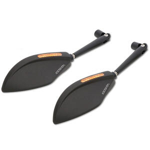 Coppia specchietti retrovisori Highsider Torezzo con freccia nero
