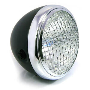 Faro anteriore 6.5\'\' Scrambler alogeno nero ghiera cromo