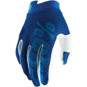 Guanti moto 100% I-Track blu/bianco