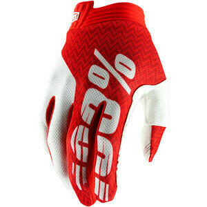 Guanti 100% I-Track rosso/bianco