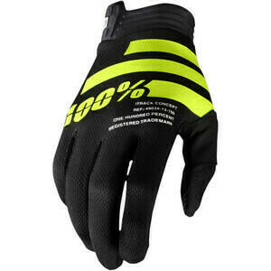 Guanti 100% I-Track nero/giallo