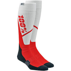 Motorcycle socks 100% Torque white/red