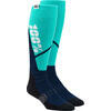 Chaussettes moto 100% Torque cyan/bleu