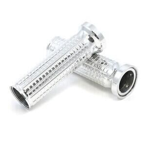 Coppia manopole Motogadget Alu-Grip 22mm/1\'\' forate lucido