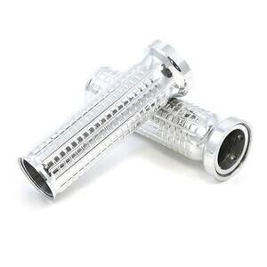 Coppia manopole Motogadget Alu-Grip forate 22mm-1'' lucido
