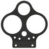 Piastra supporto strumentazione per Moto Guzzi 80-80-52mm fori spie nero