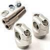 Coppia riser LSL 44mm manubrio 28.5mm grigio