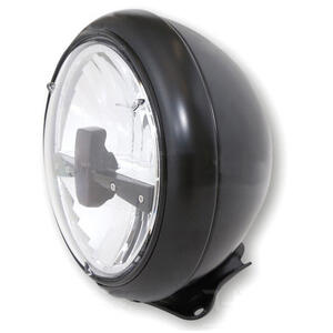 Faro anteriore 7'' per Harley-Davidson Highsider Type3 full led attacco basso nero opaco