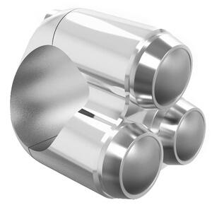 Pulsantiera Motone 22mm 3 Push Button cromo