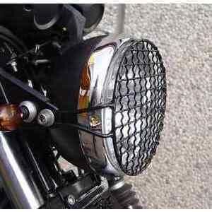 Griglia protezione faro anteriore per Moto Guzzi V 7 i.e. nero