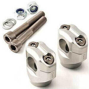 Coppia riser LSL 74mm manubrio 28.5mm grigio