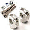 Coppia riser LSL 74mm manubrio 28.5mm grigio