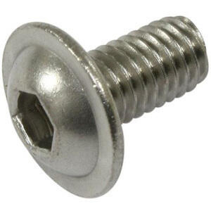 Bullone testa bombata M6x16mm flangiato