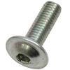 Bullone testa bombata M5x16mm flangiato