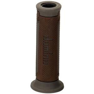 Coppia manopole Tommaselli Touring forate marrone/grigio
