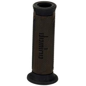 Coppia manopole Tommaselli Touring 22mm forate marrone/nero