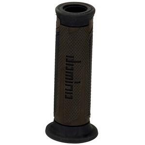 Coppia manopole Tommaselli Touring forate marrone/nero