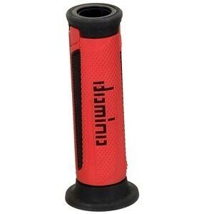Coppia manopole Tommaselli Touring forate rosso/nero