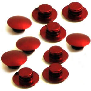 Copribulloni brugola M5 alluminio rosso set 10pz