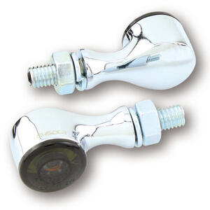 Coppia frecce led Highsider Apollo Classic cromo con fanalino posteriore fumè