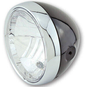 Faro anteriore 6.5'' Classic alogeno nero ghiera cromo