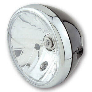 Faro anteriore 7\'\' Street alogeno nero ghiera cromo