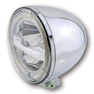 Faro anteriore 5.3/4\'\' Highsider Circle full led attacco basso cromo