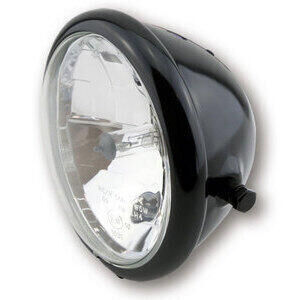 Faro anteriore 5.3/4\'\' Bates Style alogeno nero lucido