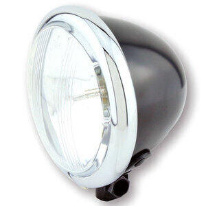 Faro anteriore 4.5'' Bates alogeno attacco basso nero lucido lente rigata