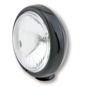 Faro supplementare alogeno 4.5\'\' nero lucido lente rigata