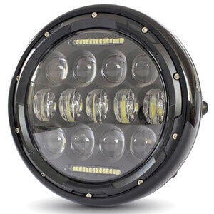 Faro anteriore 7'' Multi full led nero lucido