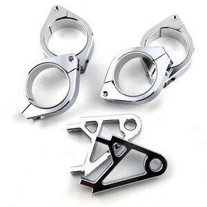 Supporto faro laterale Highsider Street cromo coppia