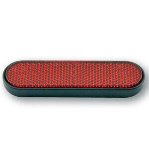Reflector trasero 100x28mm autoadhesivo curvo rojo