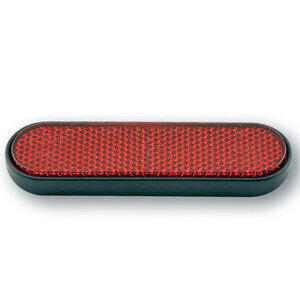 Catarifrangente posteriore 100x28mm autoadesivo curvo rosso