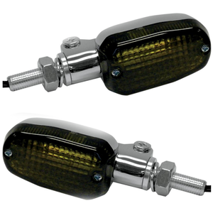 Coppia frecce alogene K&S Oval cromo fumè