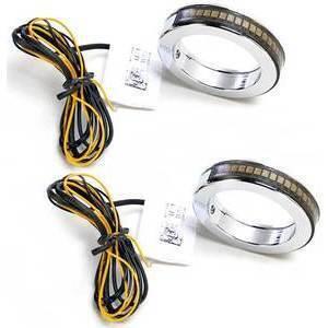 Coppia frecce led alla forcella 39mm cromo fumè