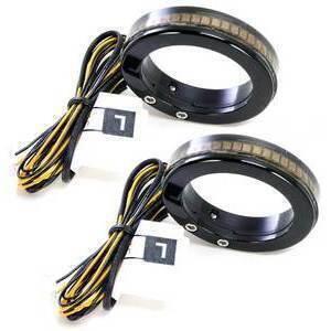 Coppia frecce led alla forcella 49mm nero fumè
