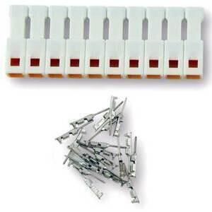 Kit 10 connettori 2 vie femmina impermeabili