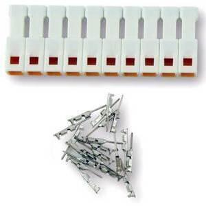 Kit 10 connettori 2 vie femmina impermeabili