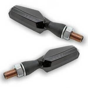 Led winkers Scuro black matt smoked pair