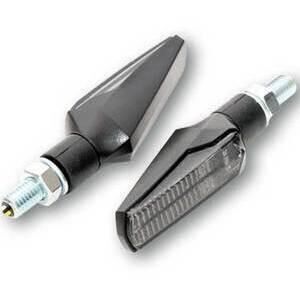 Led winkers FineLine black matt smoked pair
